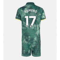 Camiseta Tottenham Hotspur Cristian Romero #17 Tercera Equipación para niños 2024-25 manga corta (+ pantalones cortos)